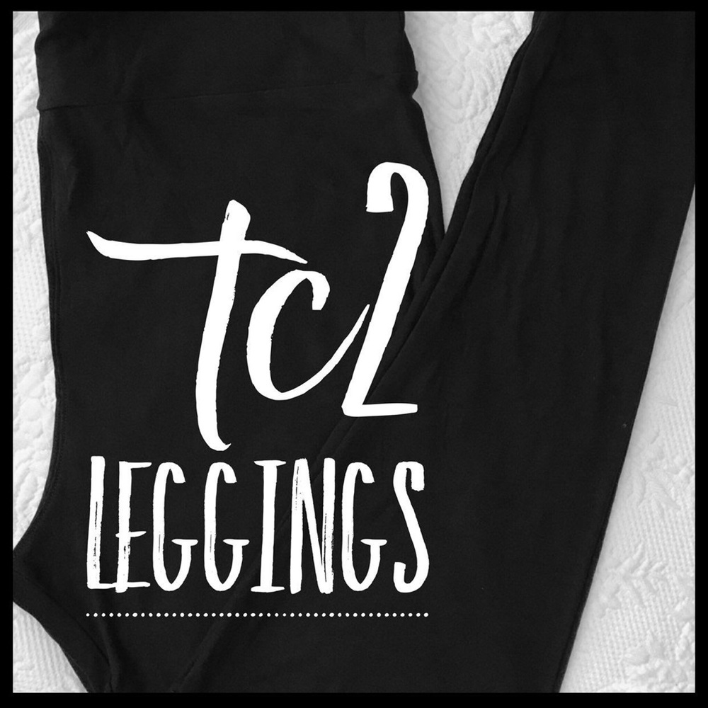 LuLaRoe TC2 leggings SOLID BLACK Size 18+